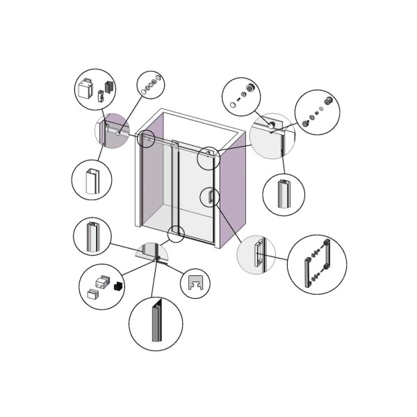 CSS05, SINGLE SLIDING , FRAMELESS SHOWER DOOR